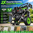 4200PSI 4.0GPM Gas Pressure Washer, Heavy Duty Power Washer, Commercial Gas Powered Pressure Washer for Driveways, Cars, Decks, Patios, Siding and Outdoor Cleaning (Dark Black) - Image 2