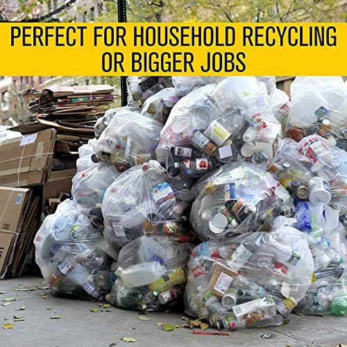 Aluf Plastics 55-60 Gallon 1.5 MIL Clear Garbage Bags - 38" x 58" - Pack of 50 - For Contractor, Industrial, Healthcare, & Municipal - Image 5