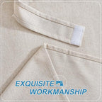 RYB HOME French Door Curtains for Door Window, No Drill, Faux Linen - Image 6