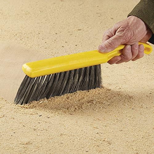 Rubbermaid Commercial 8 Inch Counter Brush Flagged Polypropylene Fill for Smooth Surface Sweeping Yellow 12.5" for Bathroom/Shower/Floor Tile/Decks/Car Tires/Outdoor - Image 2