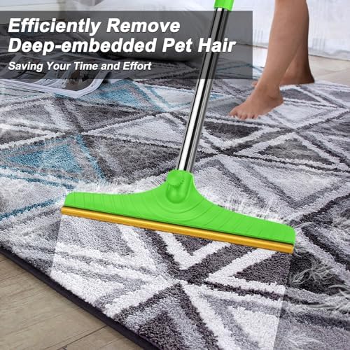 B-Land Carpet Rake for Pet Hair Removal, Green - Image 3