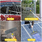 JEHONN Window Cleaning Squeegee Kit, 64 inches Tall Professional Shower Glass Washing Equipment, 3 in 1 Wall Cleaner Duster with Extension Pole for Home Indoor Outdoor Mirror Car Windshield - Image 6