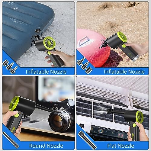 Compressed Air Duster, Electric Air Duster, Handheld Cordless Air Duster, Stepless Speed Motor, 6000mAh Rechargeable Air Blower, Type-C Fast Charge, for Computer, Keyboard, Pet House… - Image 5