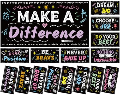 8Pcs Inspirational Fluorescent Light Covers for Classroom Ceiling Light 4x2Ft Motivational Word Magnetic Lights Cover Filter Easy Install for Back to School Office Hospital Ceiling Supply (Blackboard) by Wiooffen