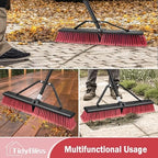 TidyBliss 24” Large Push Broom Outdoor Heavy Duty with 63” Long Handle - Image 2