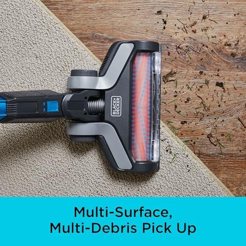 BLACK+DECKER Cordless Vacuum, Powerseries Extreme, Stick Vacuum Cordless Rechargeable, Interchangeable Floorhead with Crevice Attachment, 3 Speed Control, Lightweight, Blue (BSV2020G) - Image 4