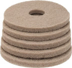 PRO SOURCE Light Cleaning/Buffing Pads for Floor Machines: 5 Pack, Tan Fine Polyester, 17" Diameter by PROSOURCE