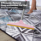 B-Land Carpet Rake for Pet Hair Removal, Carpet Scrape for Rug Pink - Image 3