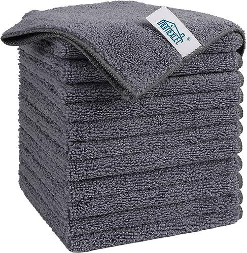 HOMEXCEL Grey Microfiber Cleaning Cloth, Microfiber Towels for Car, 12 Pack by HOMEXCEL