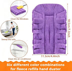 Chenille Duster Replacement Heads, Reusable Chenille Microfiber Dust Duster with Removable Washable Cloth Covers, 360° Electrostatic Duster Refills for Multi-Surface Efficient Home Cleaning (6PC) - Image 4