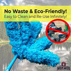 Extendable Washable Microfiber Duster and Blind Cleaner w/Pivoting Head and Extension Pole. Telescopic Arm and Flexible Heads for Easy Ceiling and Cobweb Dusting. Detachable Dusters = Quick Cleaning - Image 5