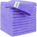 HOMEXCEL Purple Microfiber Cleaning Cloth, Microfiber Towels for Car,12 PK by HOMEXCEL