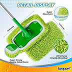 KEEPOW Reusable Mop Pads Compatible with Swiffer Sweeper Mop, Microfiber Dry Sweeping Cloths, Washable Wet Pads Refills Mopping Cloth Refills for Hardwood Floor Cleaning, 4 Pack - Image 3