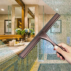 Hiware All-Purpose Shower Squeegee for Shower Doors, Bathroom, Window and Car Glass - Bronze, Stainless Steel, 10 Inches - Image 3