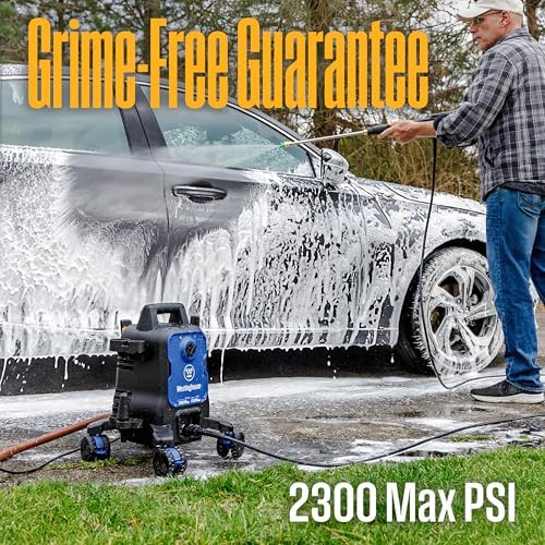 Westinghouse ePX3100 Electric Pressure Washer, 2300 Max PSI 1.76 Max GPM with Anti-Tipping Technology, Onboard Soap Tank, Pro-Style Steel Wand, 5-Nozzle Set, for Cars/Fences/Driveways/Home/Patios - Image 2