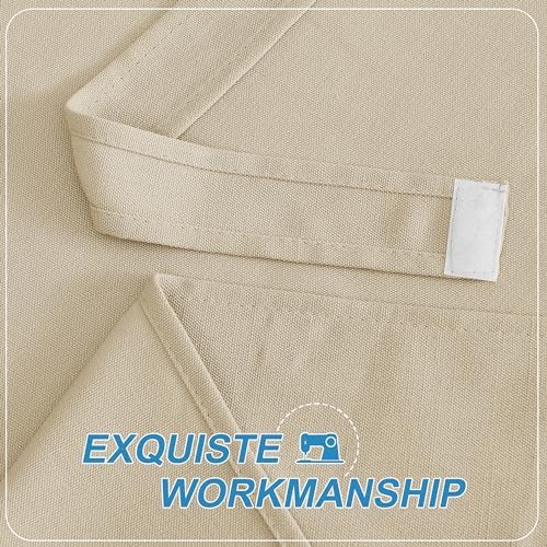 RYB HOME Faux Linen Side French Door Curtain - Privacy Light Filtering Window Curtains for Patio Front Door Sidelight Drapes Tie up Shade, 1 Piece, 12W x 72L Inches,Light Beige - Image 6