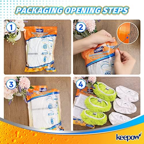 KEEPOW Reusable Microfiber Mop Pads Compatible with Swiffer Sweeper, 6 Pack - Image 6