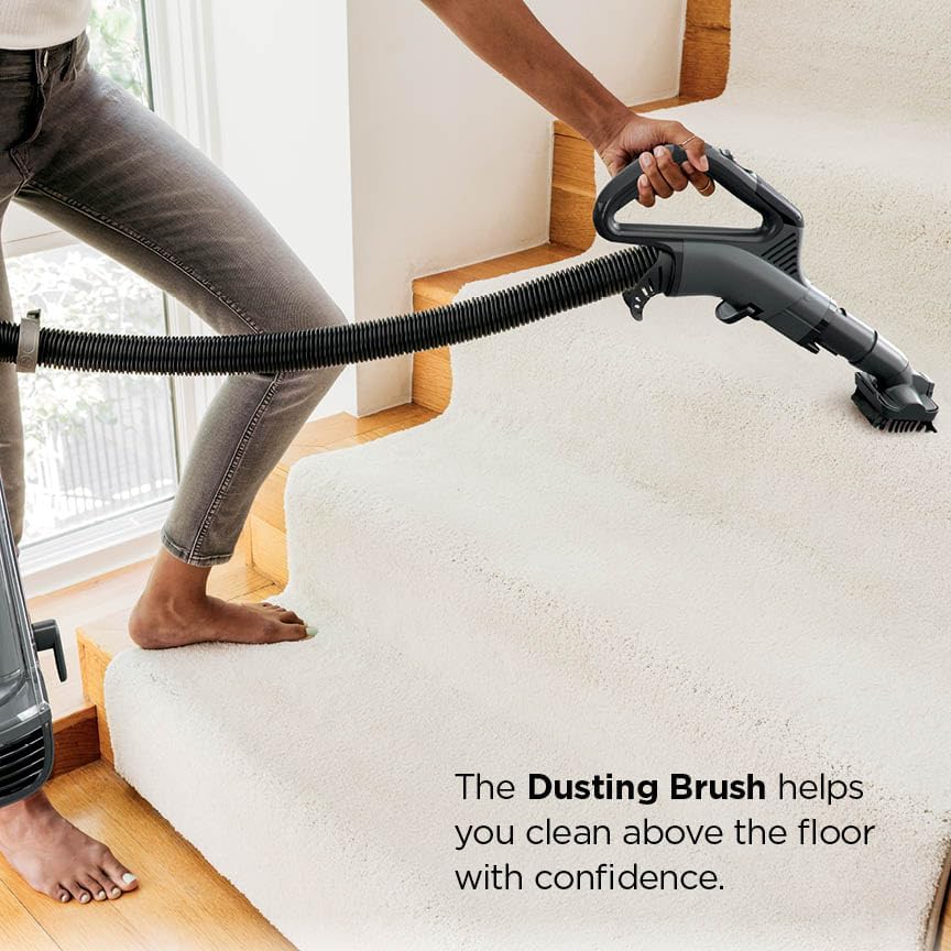 Shark AZ2002 Vertex Powered Lift-Away Upright Vacuum with DuoClean PowerFins, Self-Cleaning Brushroll, Large Dust Cup, Pet Crevice Tool, Dusting Brush & Power Brush, Silver/Rose Gold - Image 5
