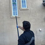 2pcs 11" Window Squeegee & Microfiber Scrubber 2-in-1 Cleaning Tool - Image 2