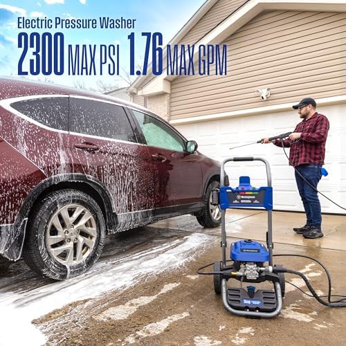 Westinghouse WPX2300e Electric Pressure Washer, 2300 Max PSI and 1.76 Max GPM, Induction Motor, Onboard Soap Tank, Spray Gun and Wand, 5 Nozzle Set, for Cars/Fences/Driveways/Homes/Patios/Furniture - Image 5