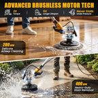 Cordless Electric Power Scrubber Compatible with DeWalt 20V Max Battery - Image 7