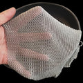 Cast Iron Cleaner & Chainmail Skillet Scrubber - 14''x14'' 3.8mm Small Ring, 316L Stainless Steel Interlocking Mesh Sheet, Flexible Chainmail Panel, Fine Linked Ring Fabric, Woven Ring Net by Taspooke