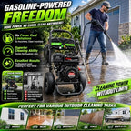 4200PSI Gas Pressure Washer 4.0GPM Gas Power Washer 212CC Gas Powered Washing Machine Commercial High Pressure Washer with 25ft Hose&5 Nozzles for Patio Garden Yard Vehicle,EPA/CARB/ETL - Image 6