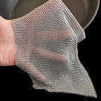 Cast Iron Cleaner and Chainmail Skillet Scrubber - 10''x10'' Upgraded 3.8mm Small Ring, 316L Stainless Steel Fine Rings - Durable Scraper for Skillets, Pans, Griddles & Containers by Taspooke