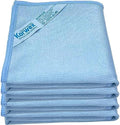 Longmann Window Cleaning Cloth, Glass Cloth, Cleaning Cloth, Streaks Schatches Free (Blue 4 Pack) by Longmann