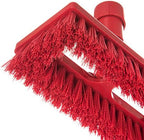SPARTA 363883103 Plastic Block Swivel Scrub Brush, Polyester Bristles, 1" Bristle Trim, 8" Length x 3-1/2" Width, Red/White - Image 4