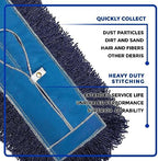 Nine Forty 24-Inch Premium Nylon Dust Mop Replacement Head - Heavy Duty Mop Head Refill for Industrial, Commercial, and Residential Cleaning - Dry Floor Duster for Hardwood Surfaces - Blue (1-Pack) - Image 4