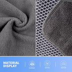 KinHwa Kitchen Dish Washcloths Microfiber Gray with Poly Scour Scrub Side - Image 7
