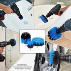 HUAWELL Drill Brush Power Scrubber Cleaning Brush with 2 Extended Attachment Set Kit for Bathroom and Kitchen Surface,Grout,Tub,Shower,Tile,Corners (Blue) - Image 5