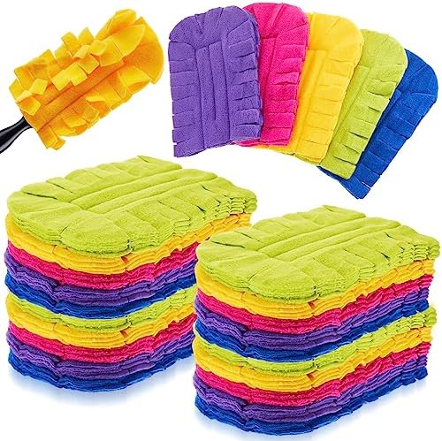 40 Pcs Reusable Duster Refills Washable Pads, Dark Color by Zubebe