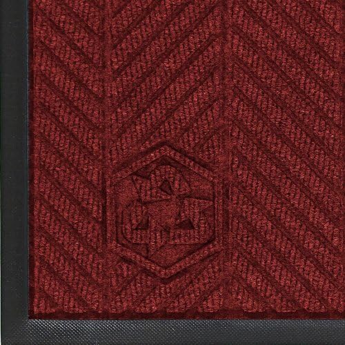M+A Matting 2295 WaterHog Eco Premier Polyester Fiber Entrance Indoor/Outdoor Floor Mat, SBR Rubber Backing, 6' Length x 6' Width, 3/8" Thick, Chestnut Brown by MAMatting