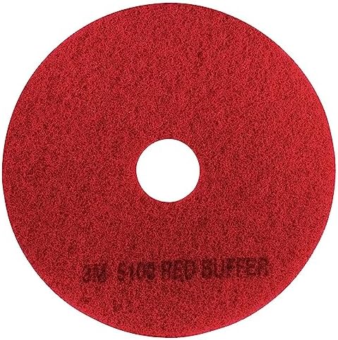 3M Buffer Floor Pad 5100, Red, 20", 5/Case by 3MIndustrial