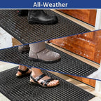 Anti Fatigue Rubber Mats - 2 Pack Restaurant Kitchen Non-Slip Bar Floor Entry Door Drainage Mats - Indoor/Outdoor Use - 36 x 60 Inches - Image 7