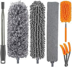 Dusters for Cleaning, 30-100 Inch Long Handle with 4 Duster Types by Newliton