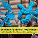 Extendable Washable Microfiber Duster and Blind Cleaner w/Pivoting Head and Extension Pole. Telescopic Arm and Flexible Heads for Easy Ceiling and Cobweb Dusting. Detachable Dusters = Quick Cleaning - Image 6