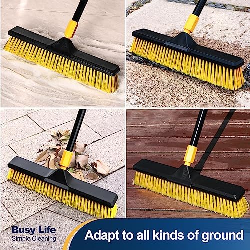 Yocada 18 Inch Push Broom Heavy-Duty Outdoor Commercial Broom Brush - Image 6