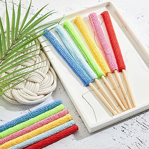 Honeydak 6 Pcs Microfiber Detail Duster Sticks Mini Crevice Cleaning Tools - Image 5