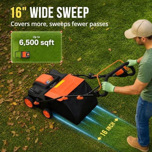 Artificial Turf Sweeper, Turf Vaccum Lawn Sweeper Yard Power Brush - Image 6