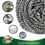 SCRUBIT 6 Pack Stainless Steel Scourers – Steel Wool Scrubber Pad Used for Dishes, Pots, Pans, and Ovens. Easy scouring for Tough Kitchen Cleaning. - Image 3