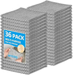 36Pack Multipurpose Wire Dishwashing Rags, Upgrade Non Scratch Wire Dishcloth, for Wet and Dry Use, Reusable Metal Scrubbing Microfiber Clean Cloths for Home/Kitchen/Stove by WYDZKJ