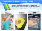 FIXSMITH Shop Towels-200 Pack, Multi-Functional Shop Rags, 12 x 16 in Microfiber Cleaning Cloth, Highly Absorbent Cleaning Rags, Cleaning Towels for Car Kitchen Home Office - Image 2