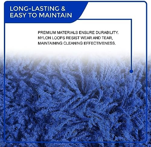 Nine Forty 48" Premium Nylon Dust Mop- Heavy Duty Mop Head for Industrial, Commercial, and Residential Cleaning - Dry Floor Duster for Hardwood Surfaces and Commercial Applications - Blue - Image 5