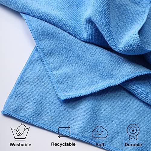 Magnetic Microfiber Cleaning Cloth, Black, Blue, 10 x 10 Inch, 8 Pcs - Image 6