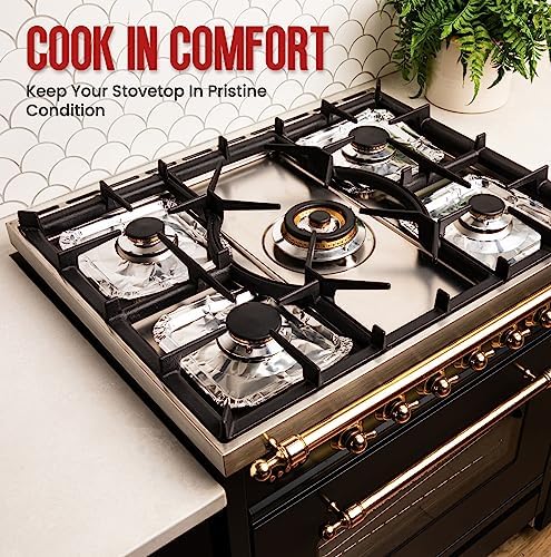 Aluminium Gas Stove Burner Covers (50 Pack) - Disposable Gas Stove Cover Liners, Heat-Resistant Gas Stove Top Covers for Gas Burners and Stove Covers for Gas Stove Top the Perfect Kitchen Accessories - Image 6