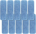 Replacement Mop Pads Fit for Rubbermaid Commercial 18" and 17" Mop - 10 Pack Wet & Dry Commercial Cleaning Reusable Refills Fit for Any Flat System 17 and 18 Inch by BeiLan