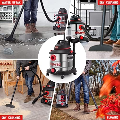 Shop-Vac 5989400 8 Gallon 6.0 Peak HP Wet/Dry Vacuum + 1-1/4" Round Brush 2 Pack… - Image 3